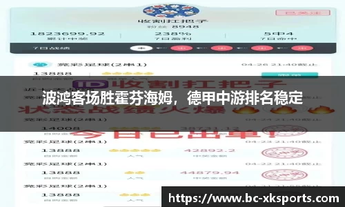 波鸿客场胜霍芬海姆，德甲中游排名稳定